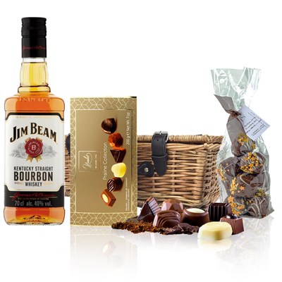 Jim Beam White Label Whisky And Chocolates Hamper